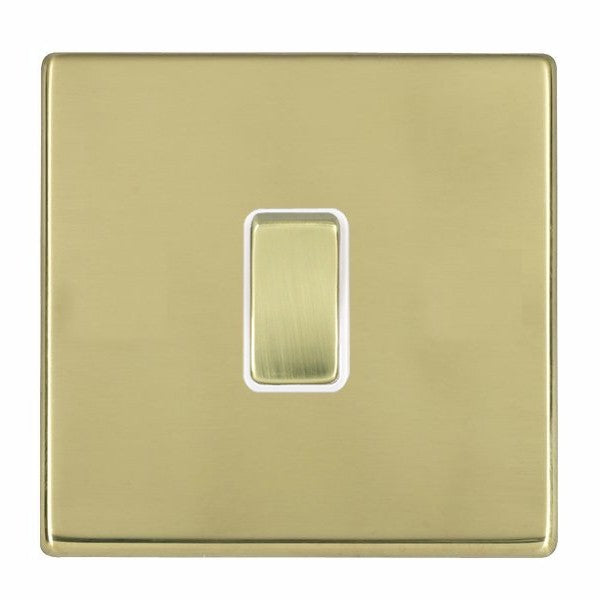 Hartland G2 7G21R31PB-W 1 gang 10AX Intermediate Rocker Polished Brass with Polished Brass/White Inserts