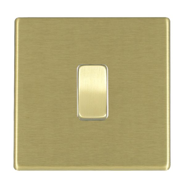 Hartland G2 7G22R31SB-W 1 gang 10AX Intermediate Rocker Satin Brass with Satin Brass/White Inserts