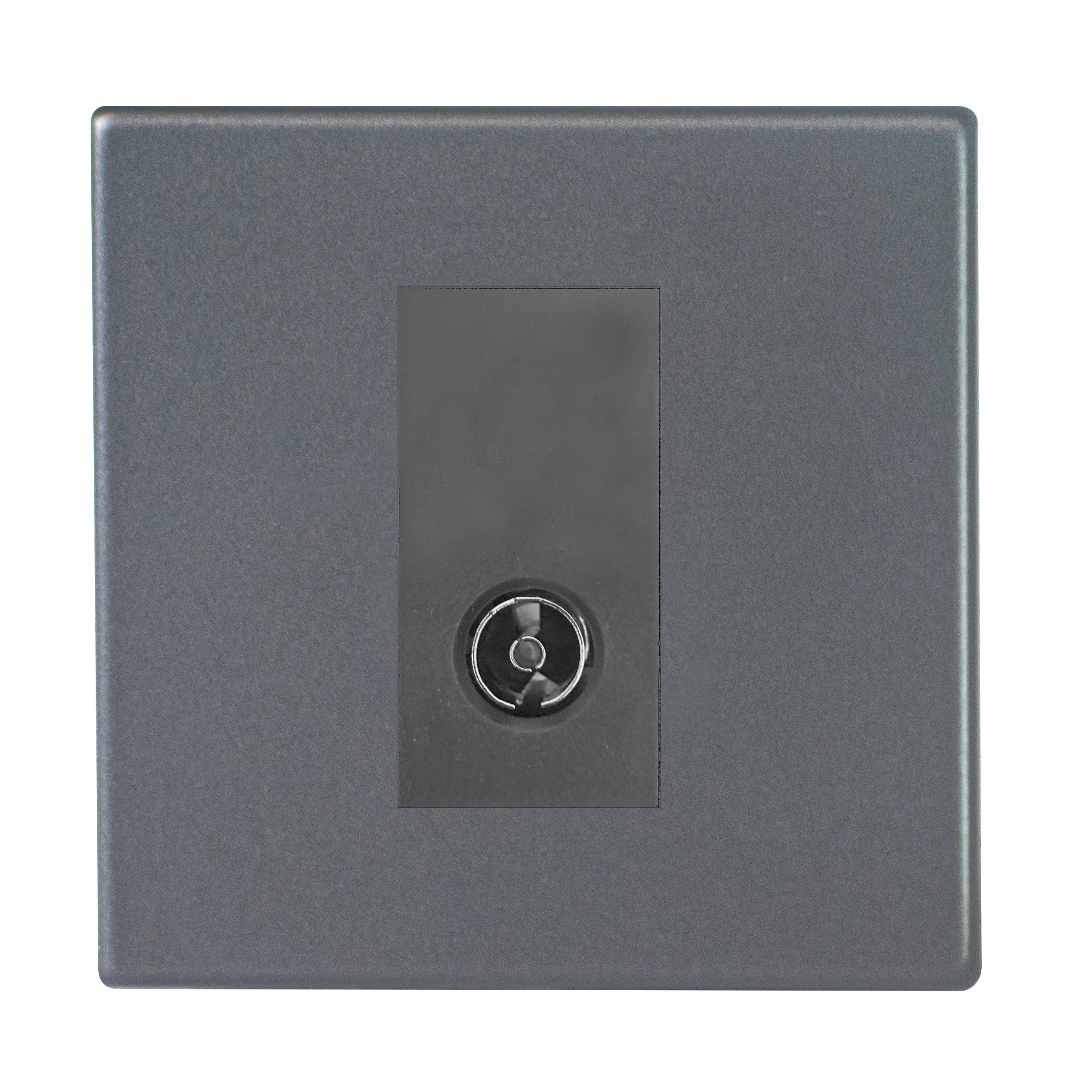 Hartland G2 7G2ATVQG 1 gang Non-Isolated TV 1in/1out Anthra Gray with Quartz Grey Inserts