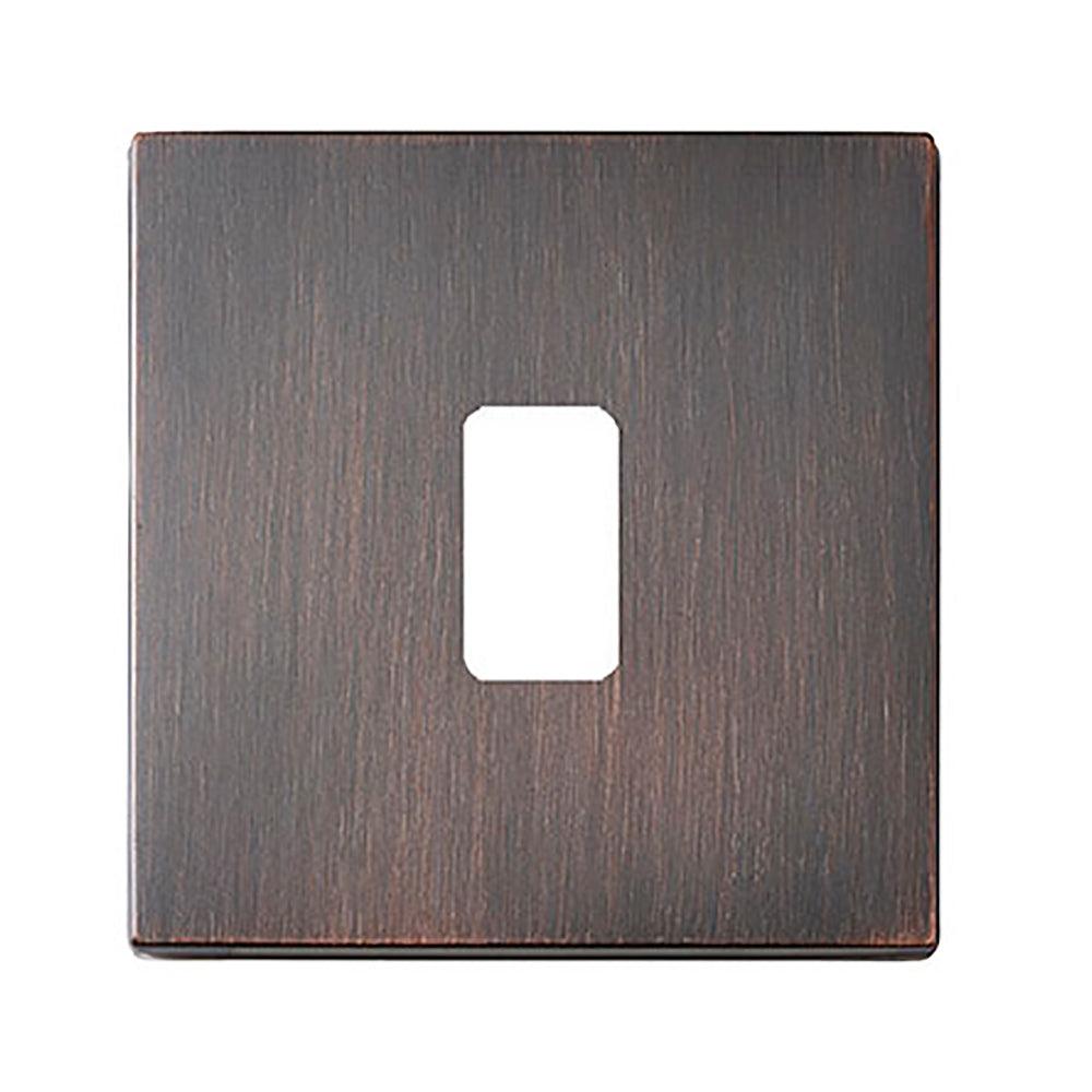 Hartland G2 7G2EB1MFL 1 Module Front Loading Aperture Plate with Grid and Gasket Etrium Bronze