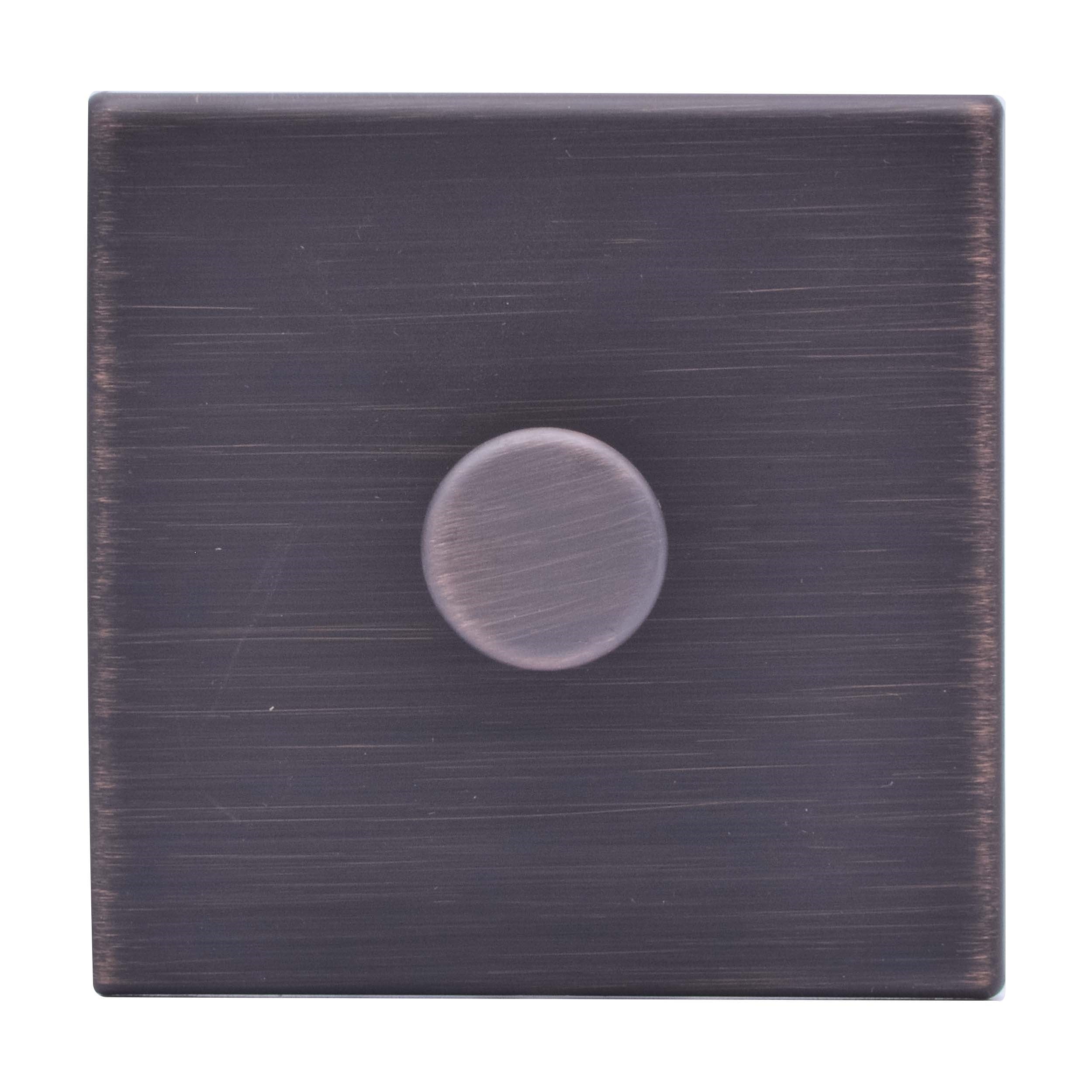 Hartland G2 7G2EB1XLEDITB100 1 gang 100W LED Trailing/Leading Edge Push On/Off Rotary 2 Way Switching Dimmer Etrium Bronze with Etrium Bronze Inserts
