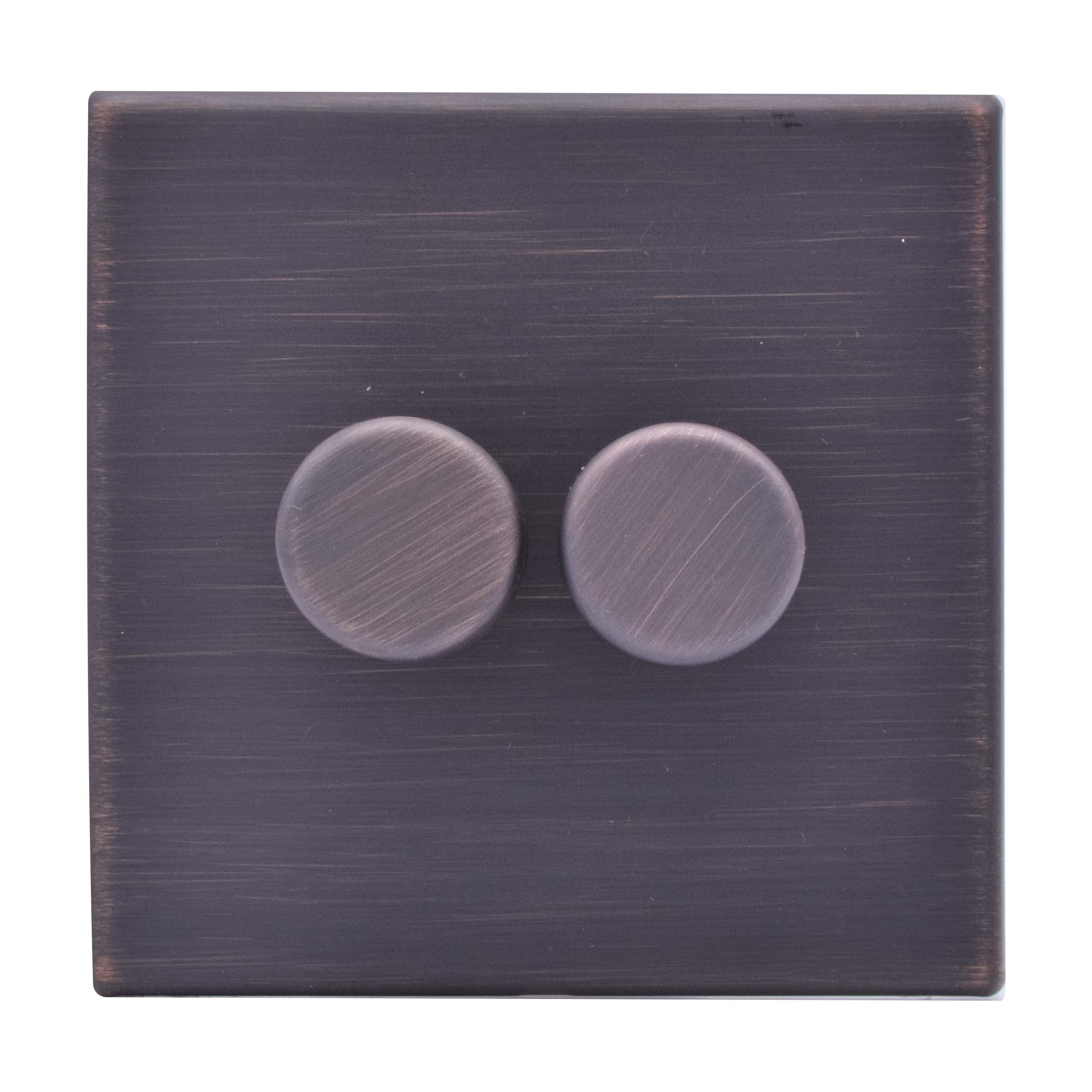 Hartland G2 7G2EB2XL-SD250MW 1 gang 250W/VA Wi-Fi Rotary Master LED Trailing Edge Dimmer Etrium Bronze with Etrium Bronze Inserts