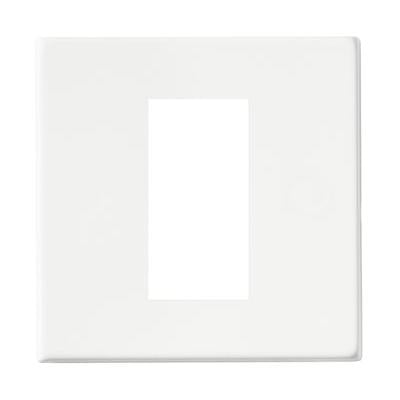 Hartland G2 7G2MWEURO1 1 gang EuroFix 25x50mm Apertured Plate with Grid Matt White