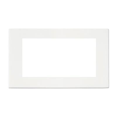 Hartland G2 7G2MWEURO4 4 gang EuroFix 100x50mm Apertured Plate with Grid Matt White