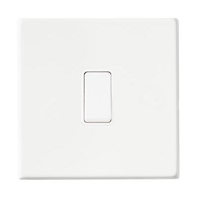 Hartland G2 7G2MWR31WH-W 1 gang 10AX Intermediate Rocker Matt White with White/White Inserts