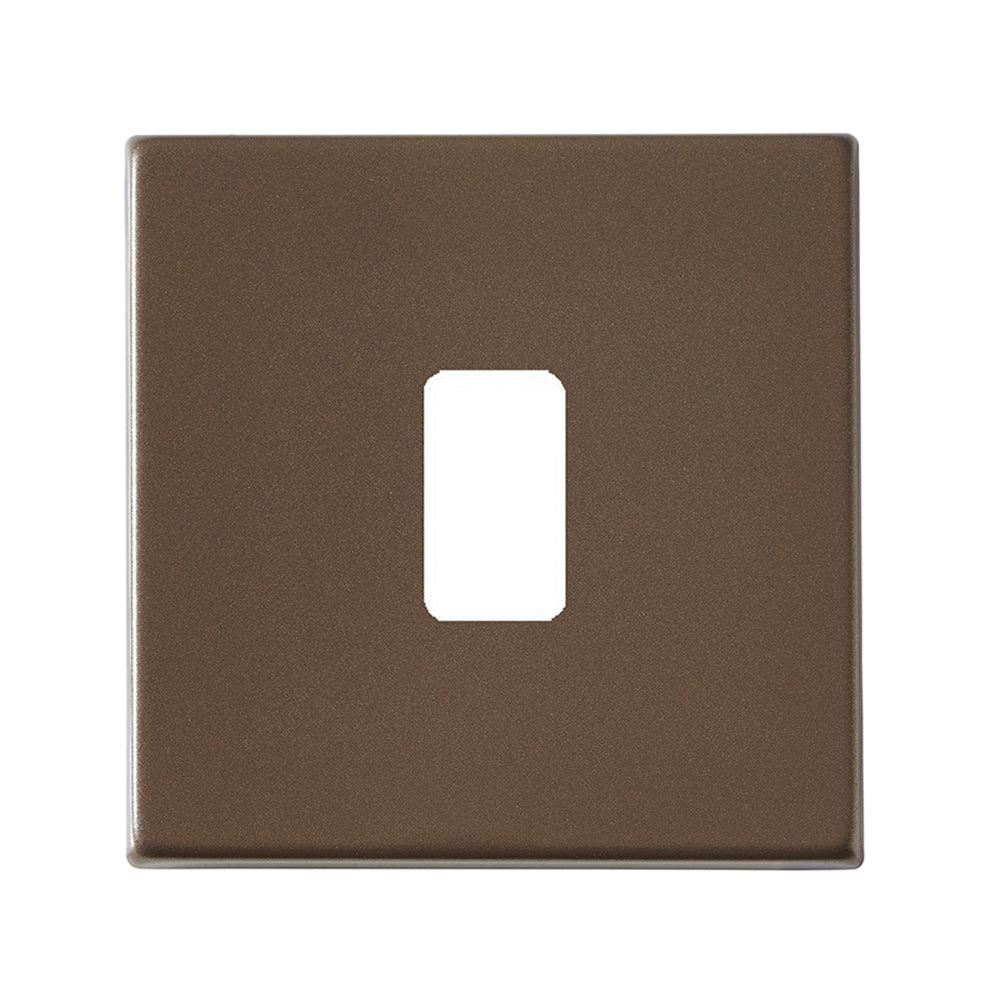 Hartland G2 7G2RB1MFL 1 Module Front Loading Aperture Plate with Grid and Gasket Richmond Bronze