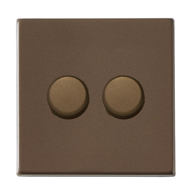 Hartland G2 7G2RB2XL-SD250MW 1 gang 250W/VA Wi-Fi Rotary Master LED Trailing Edge Dimmer Richmond Bronze with Richmond Bronze Inserts
