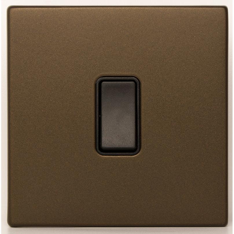 Hartland G2 7G2RBR21BL-B 1 gang 10AX 2 Way Rocker Richmond Bronze with Black/Black Inserts