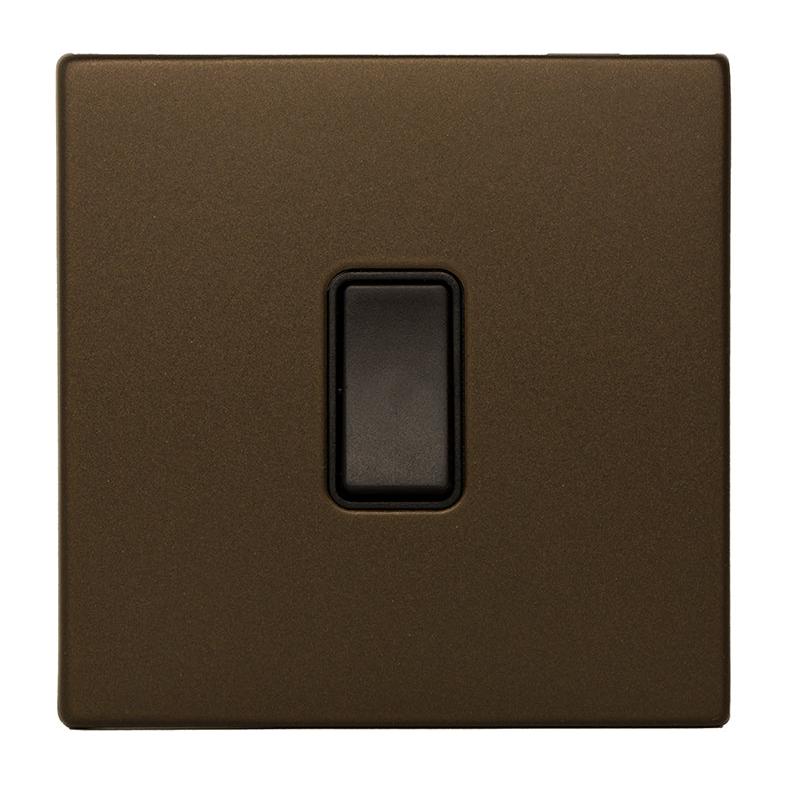 Hartland G2 7G2RBRRTBL-B 1 gang 10AX Push To Make Retractive Rocker Richmond Bronze with Black/Black Inserts