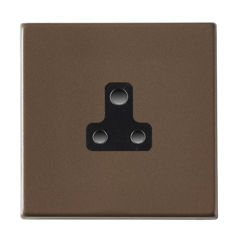 Hartland G2 7G2RBUS5B 1 gang 5A Unswitched Socket Richmond Bronze with Black Inserts