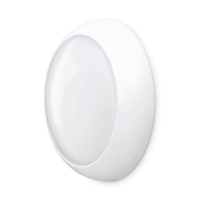 JCC JC070084 RadiaLED Rapid Bulkhead IP65 4000K 12W DALI/1-10V Emergency With White Rim