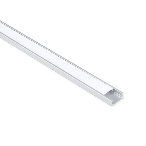 JCC JC121376 Slimline Aluminium profile Surface mounted 1 meter opal diffuser