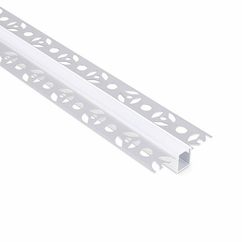 JCC JC121388 Slimline plaster-in aluminium profile 2 meters opal diffuser