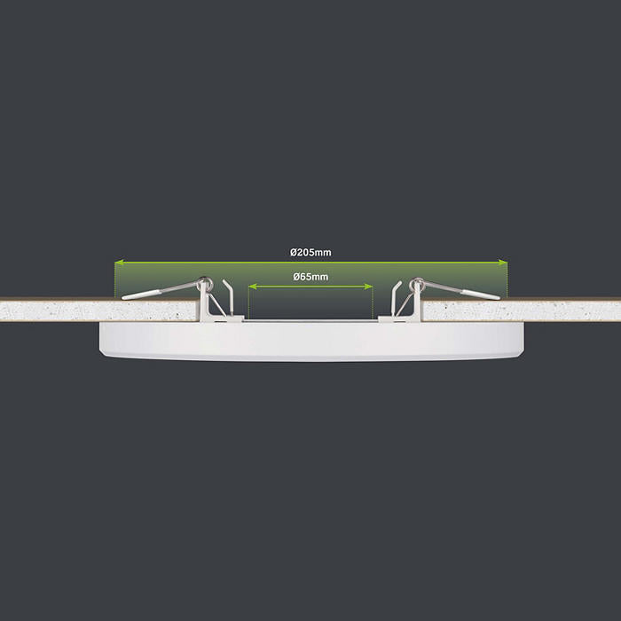 JCC JC131001 Skydisc Commercial Downlight Adjustable Wall/Ceiling Light 18W IP20 4000K 1500lm Non-DimmableWhite