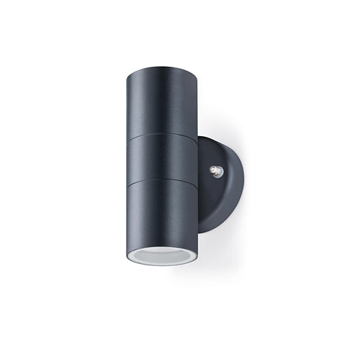 JCC JC17060ANTH Twin GU10 Anthracite downward wall light 7W LED Max IP44