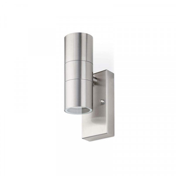 JCC JC17062 Twin GU10 Stainless Steel Up/Down wall light 7W LED Max, IP44