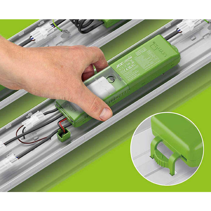 JCC JC180016/DALIDALI ToughLED™ Pro Non Corrosive 1200mm 4ft Single 22W IP66 4000K DALI Addressable Emergency IK10 White Opal