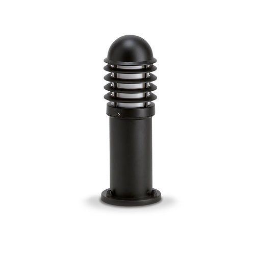 JCC JC39201BLK NiteLED™ Mains IP44 Short Louvred Bollard Unlamped E27 Black