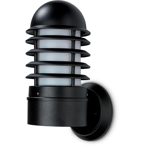 JCC JC39222BLK NiteLED™ Mains IP44 Louvred Wall Light E27 Black