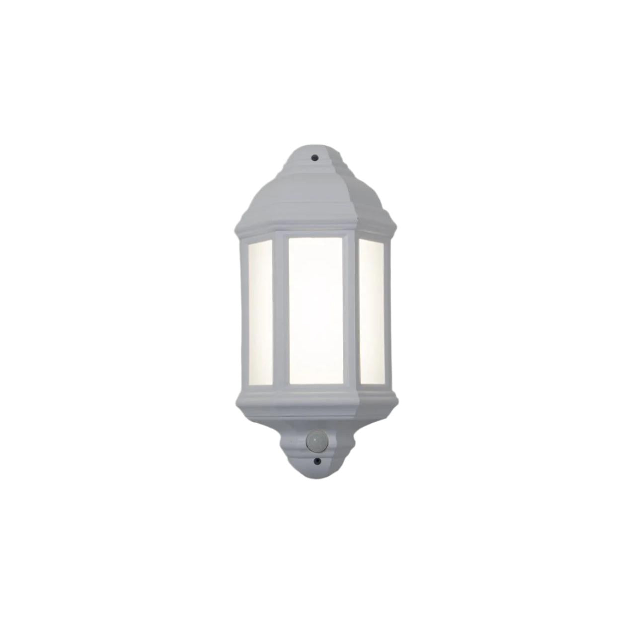 KSR Lighting KSR1152WHT Manta 10W 4000K LED PIR Half Wall Lantern White