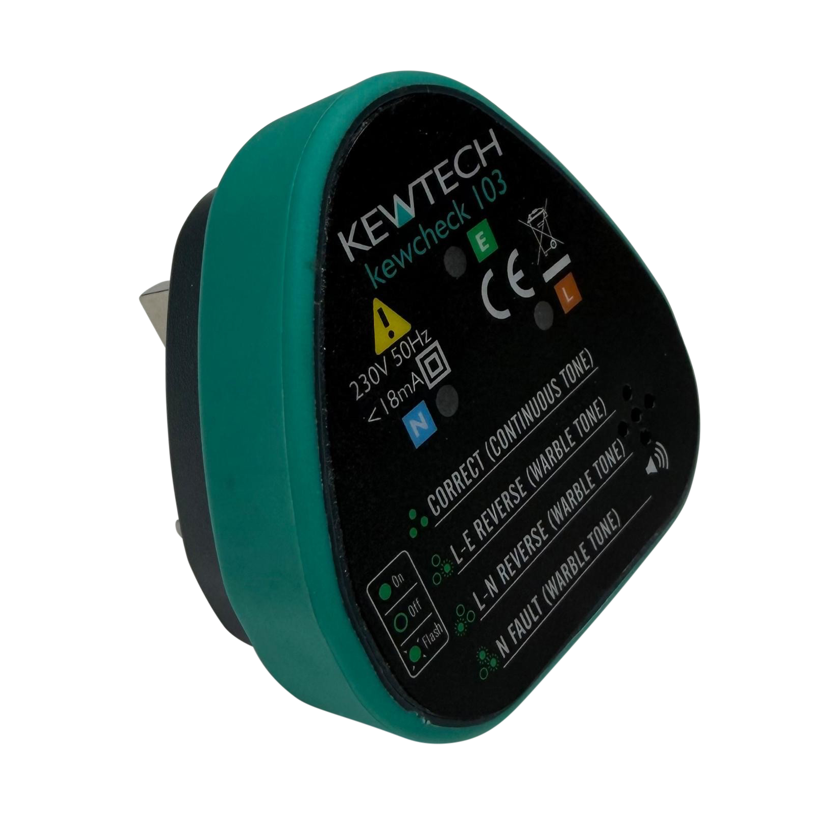 Kewtech KEWCHECK103 Socket Tester Audible