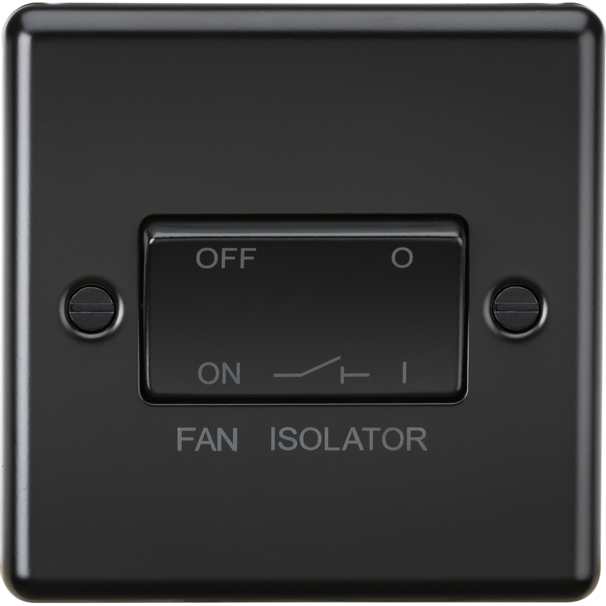 Knightsbridge CL11MBB 10A Fan Isolator Switch Matt Black