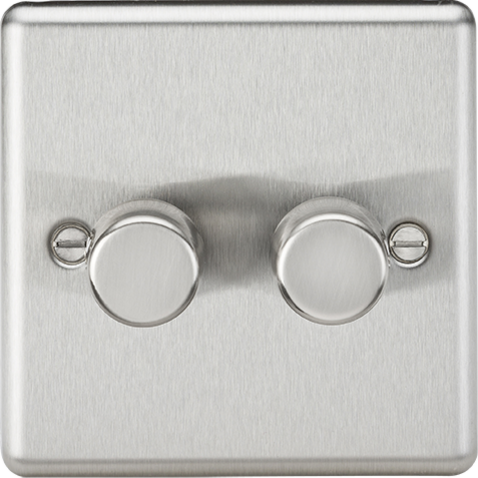 Knightsbridge CL2192BC 2G 2-way 10-200W (5-150W LED) Intelligent dimmer Brushed Chrome