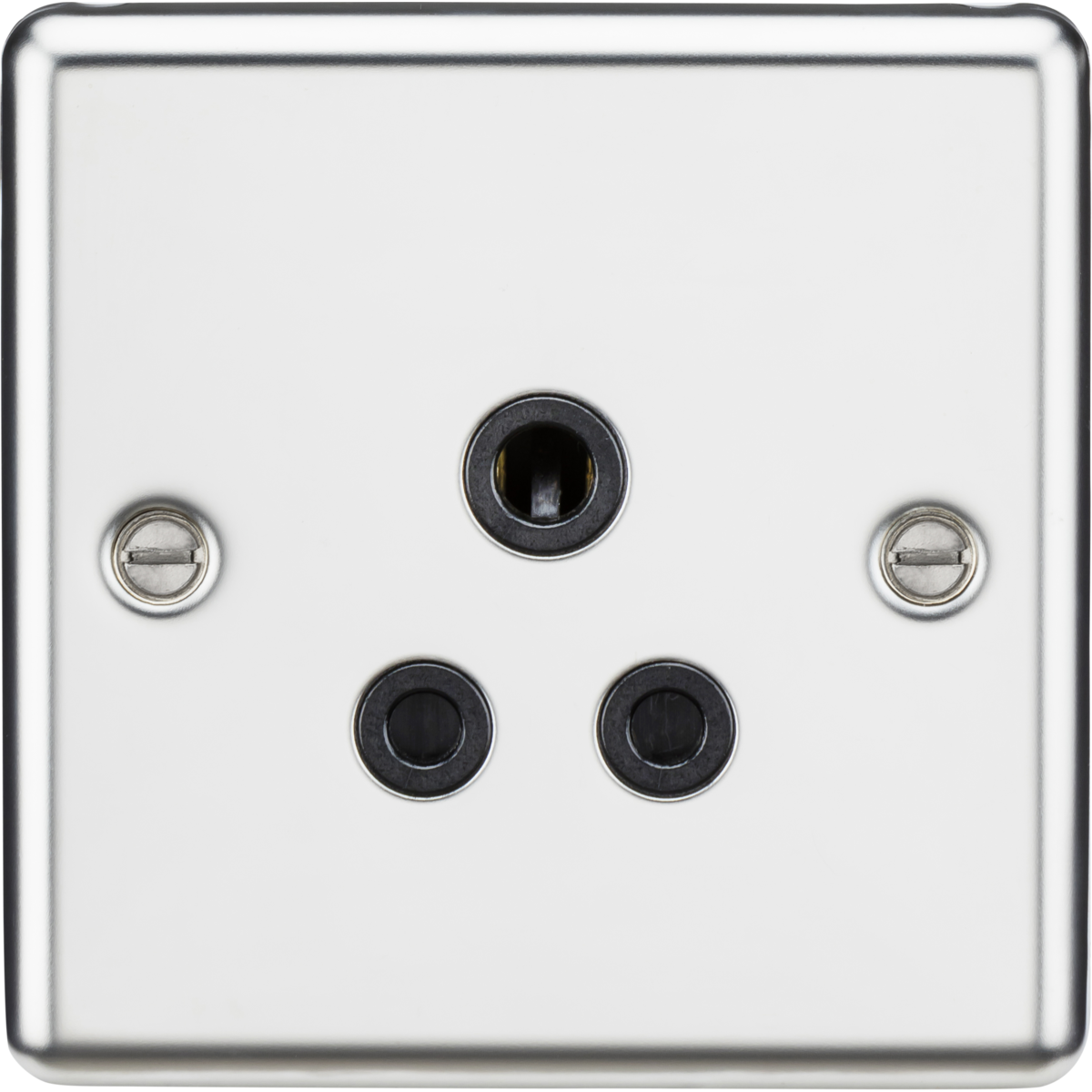 Knightsbridge CL5APC 5A Unswitched Socket Polished Chrome Finish with Black Insert