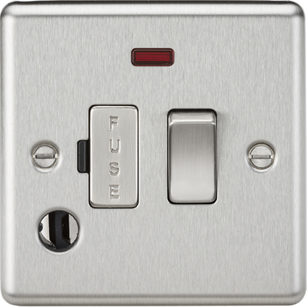 Knightsbridge CL63FBC 13A Switched Fused Spur Unit with Neon & Flex Outlet Brushed Chrome