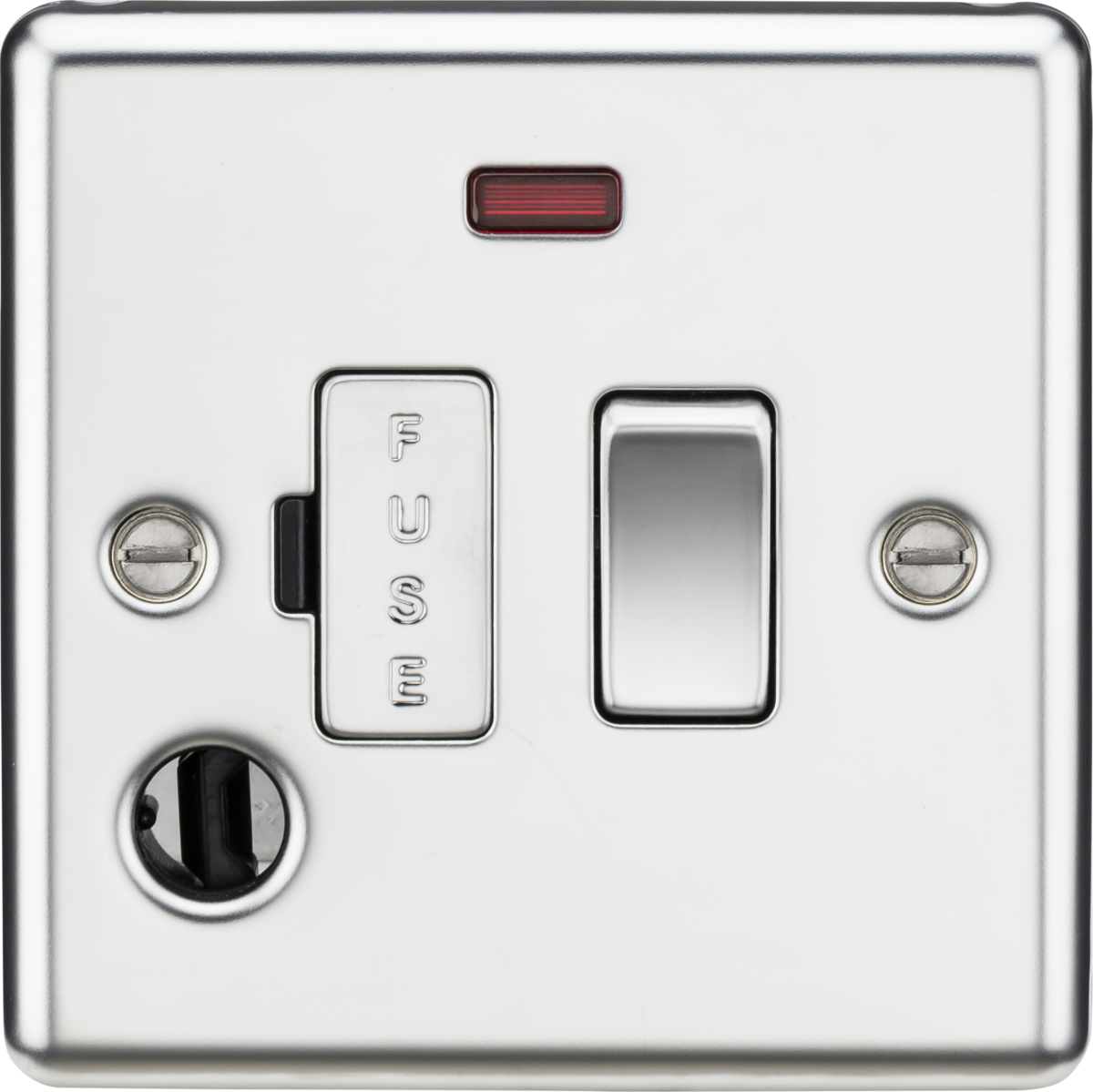 Knightsbridge CL63FPC 13A Switched Fused Spur Unit with Neon & Flex Outlet Polished Chrome