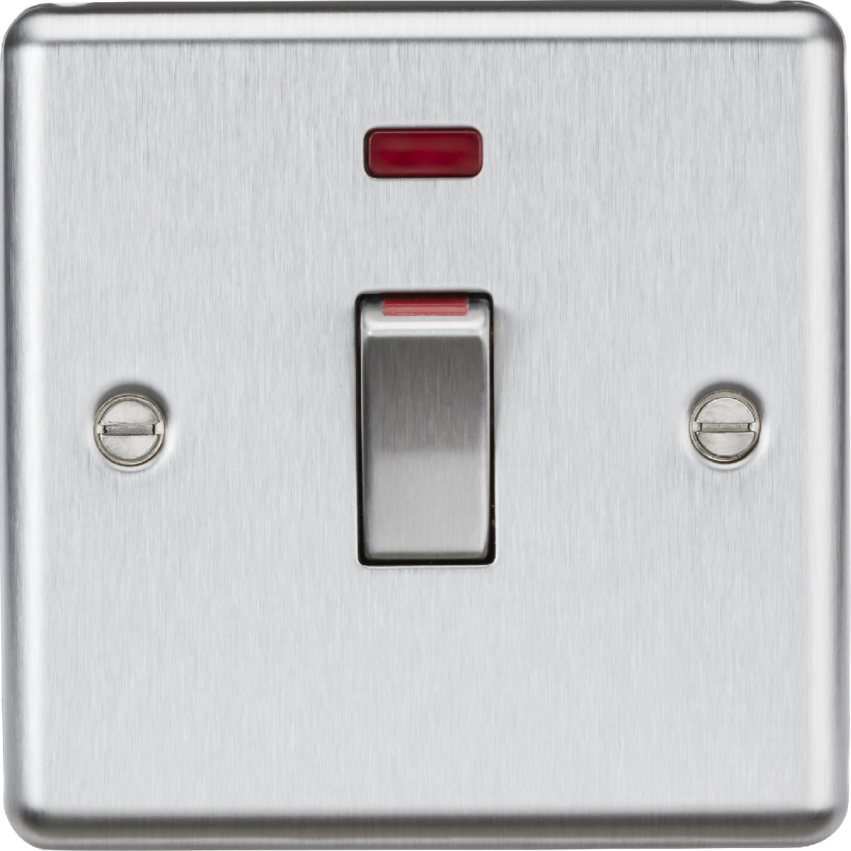 Knightsbridge CL81MNBC 45A DP Switch with Neon (1G size) Brushed Chrome