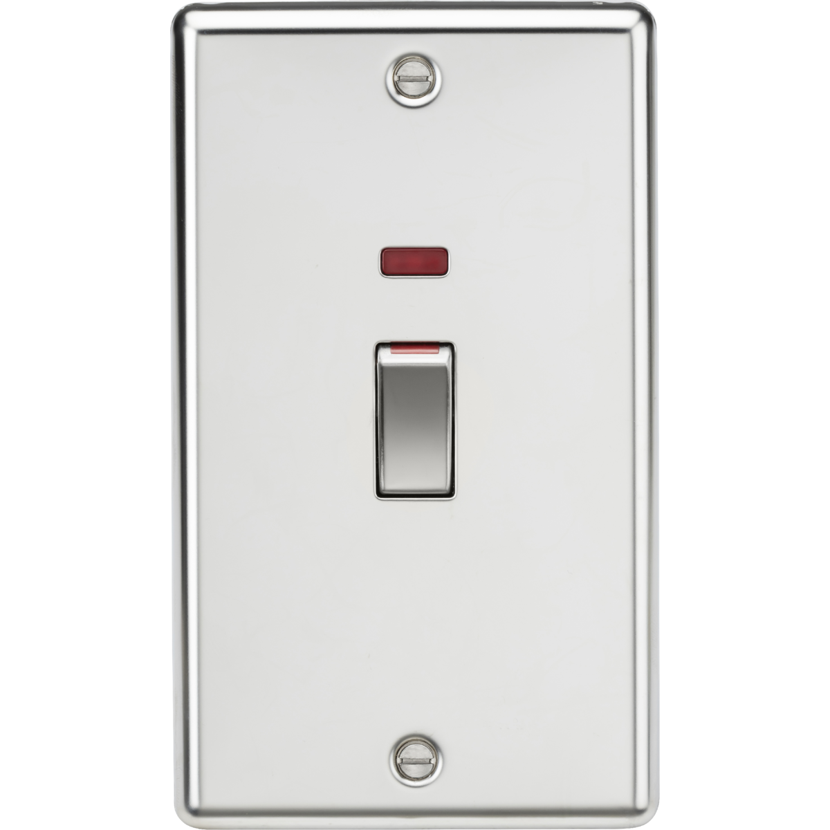 Knightsbridge CL82MNPC 45A DP Switch with Neon (2G size) Polished Chrome