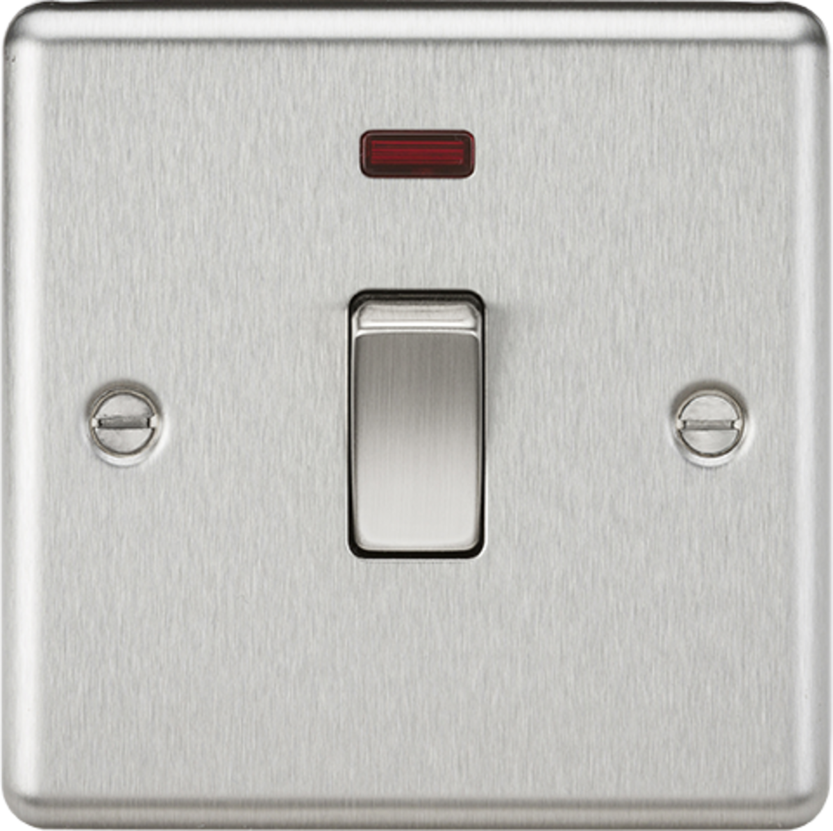 Knightsbridge CL834NBC 20A 1G DP Switch with Neon Brushed Chrome