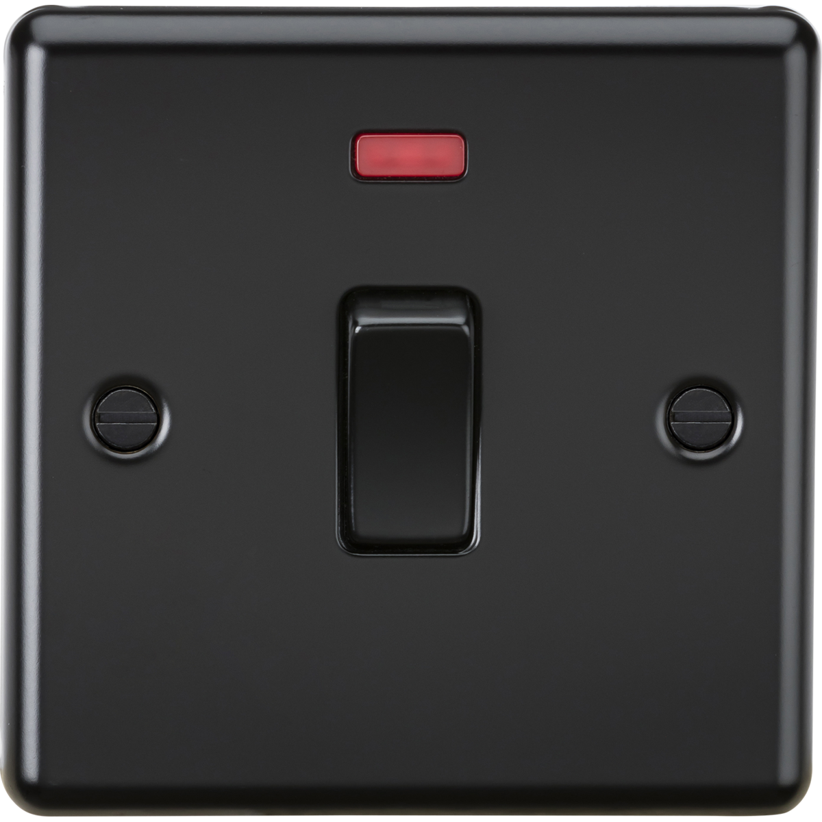Knightsbridge CL834NMBB 20A 1G DP Switch with Neon Matt Black