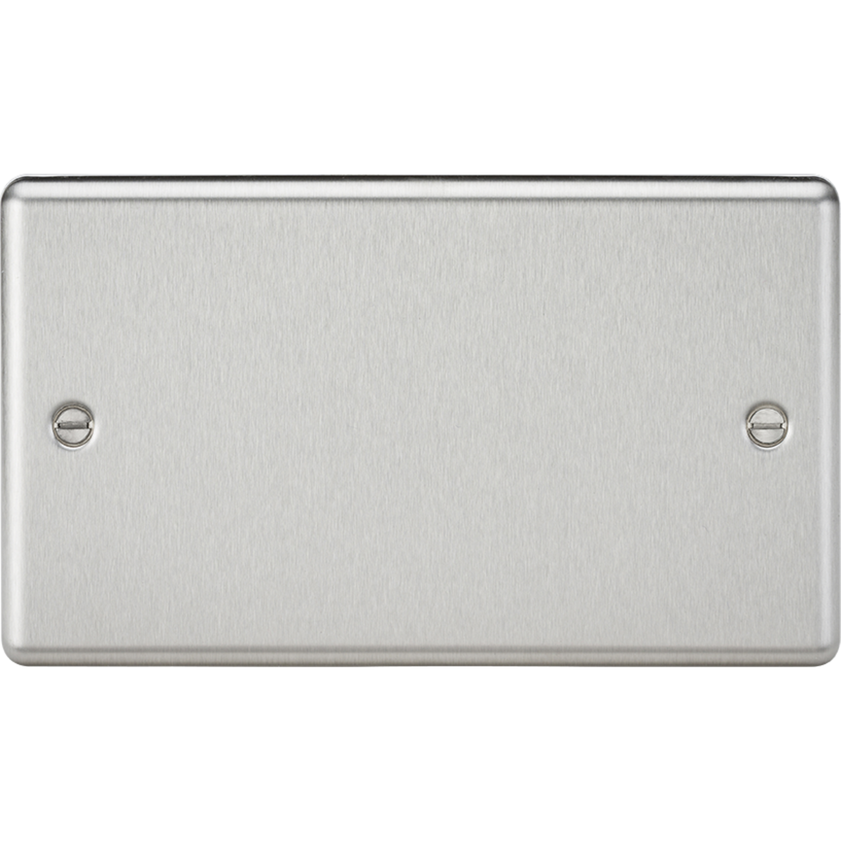 Knightsbridge CL86BC 2G Blanking Plate Brushed Chrome