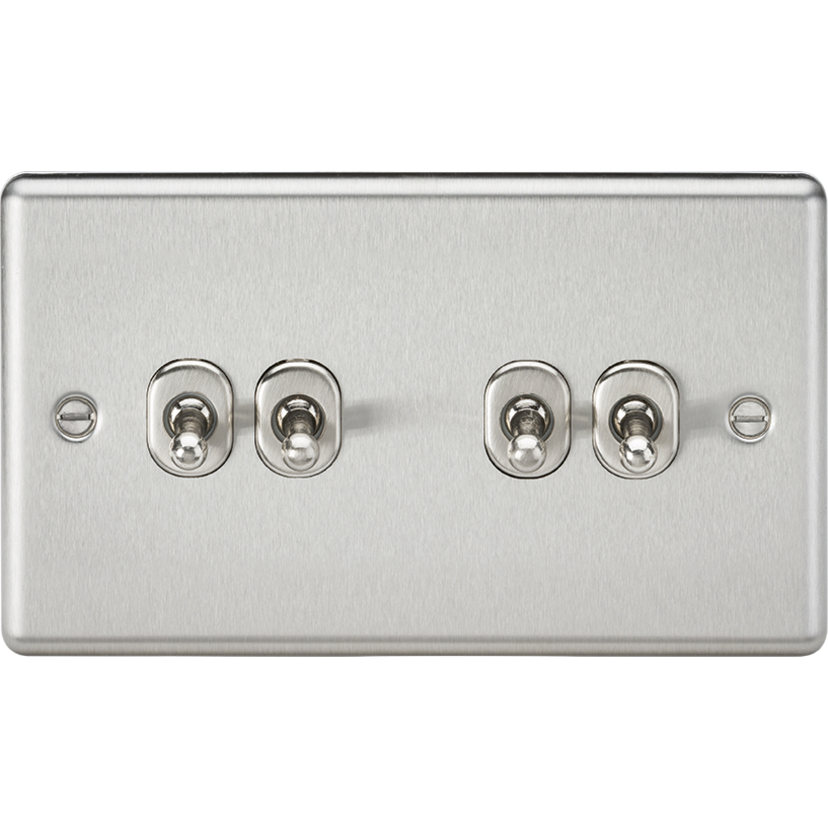Knightsbridge CLTOG4BC 10AX 4G 2-way Toggle Switch Brushed Chrome