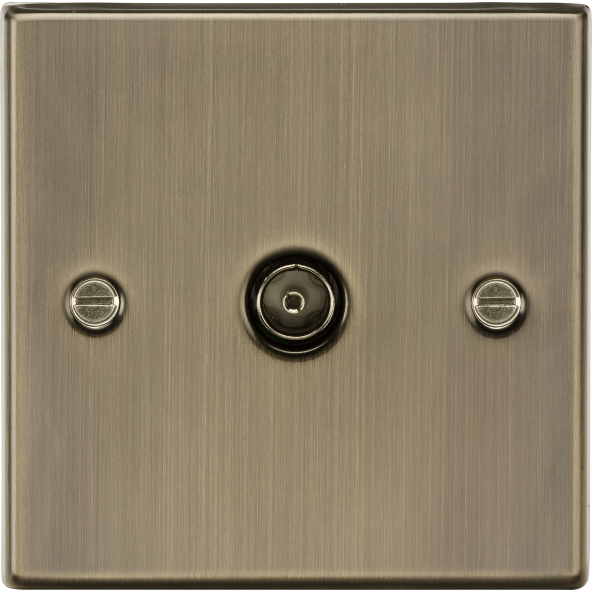 Knightsbridge CS010AB TV Outlet (non-isolated) Antique Brass