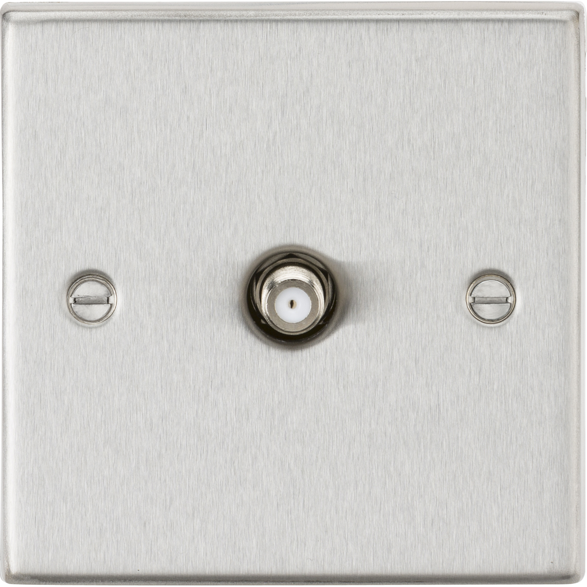 Knightsbridge CS015BC SAT TV Outlet Brushed Chrome