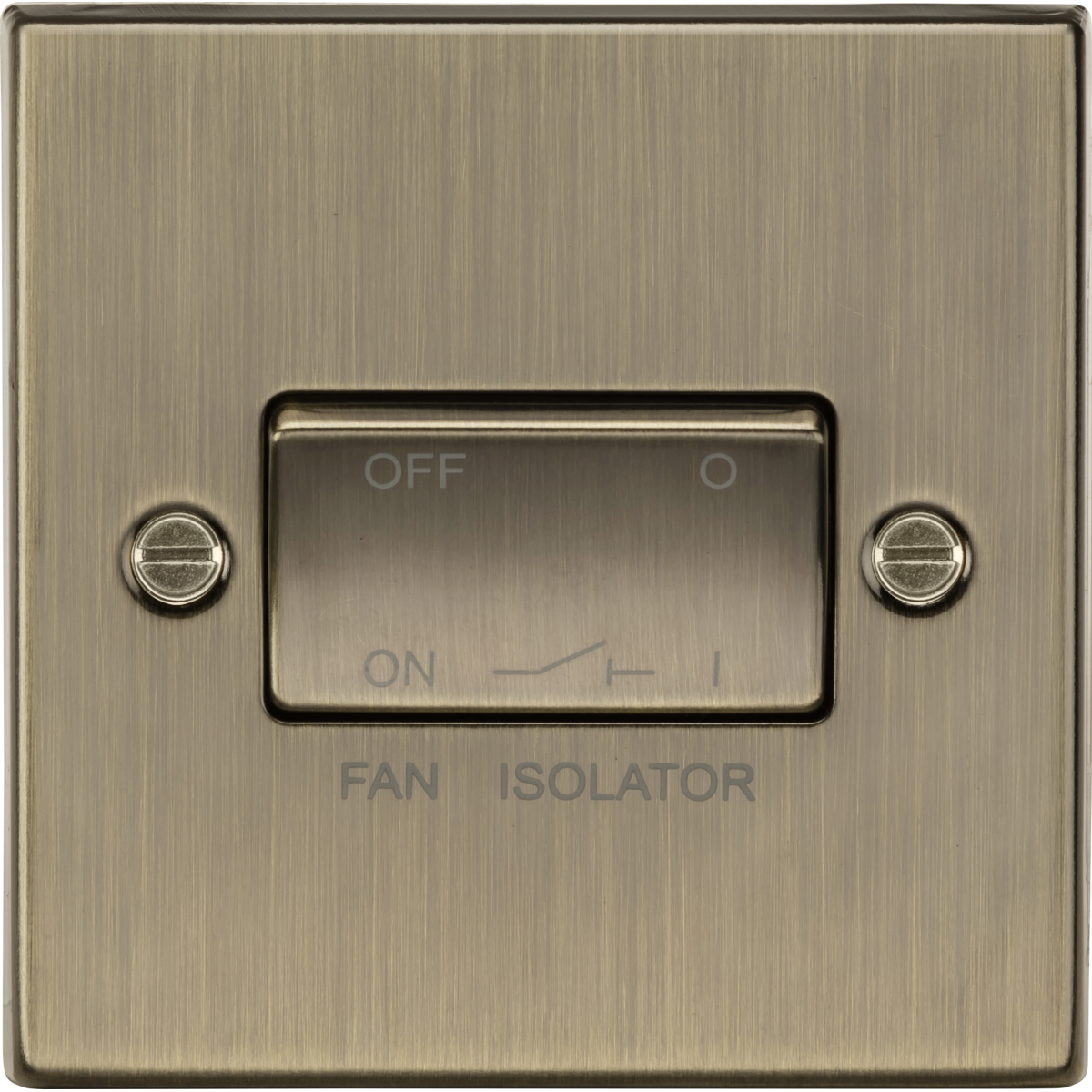 Knightsbridge CS11AB 10A Fan Isolator Switch Antique Brass