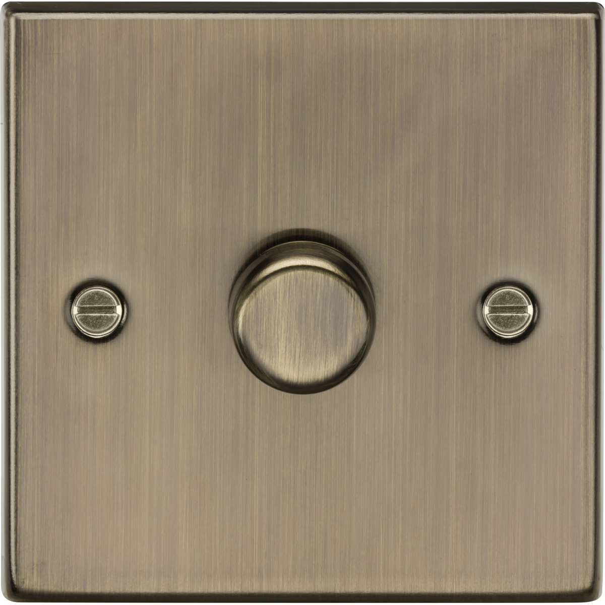 Knightsbridge CS2191AB 1G 2-way 10-200W (5-150W LED) Intelligent dimmer Antique Brass