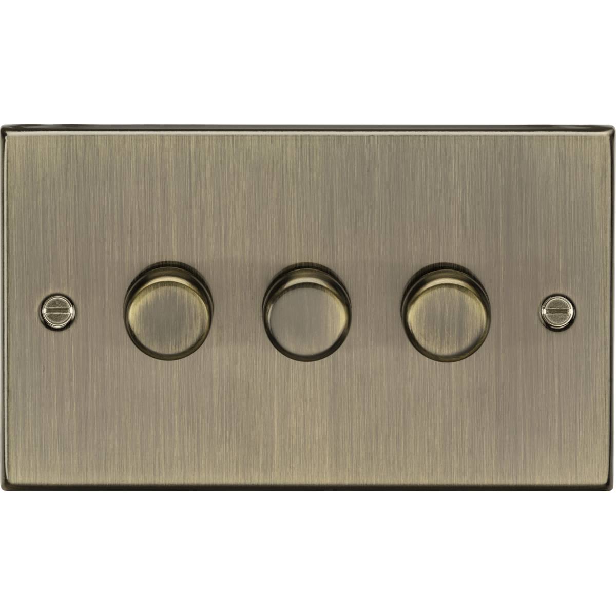 Knightsbridge CS2193AB 3G 2-way 10-200W (5-150W LED) Intelligent dimmer Antique Brass