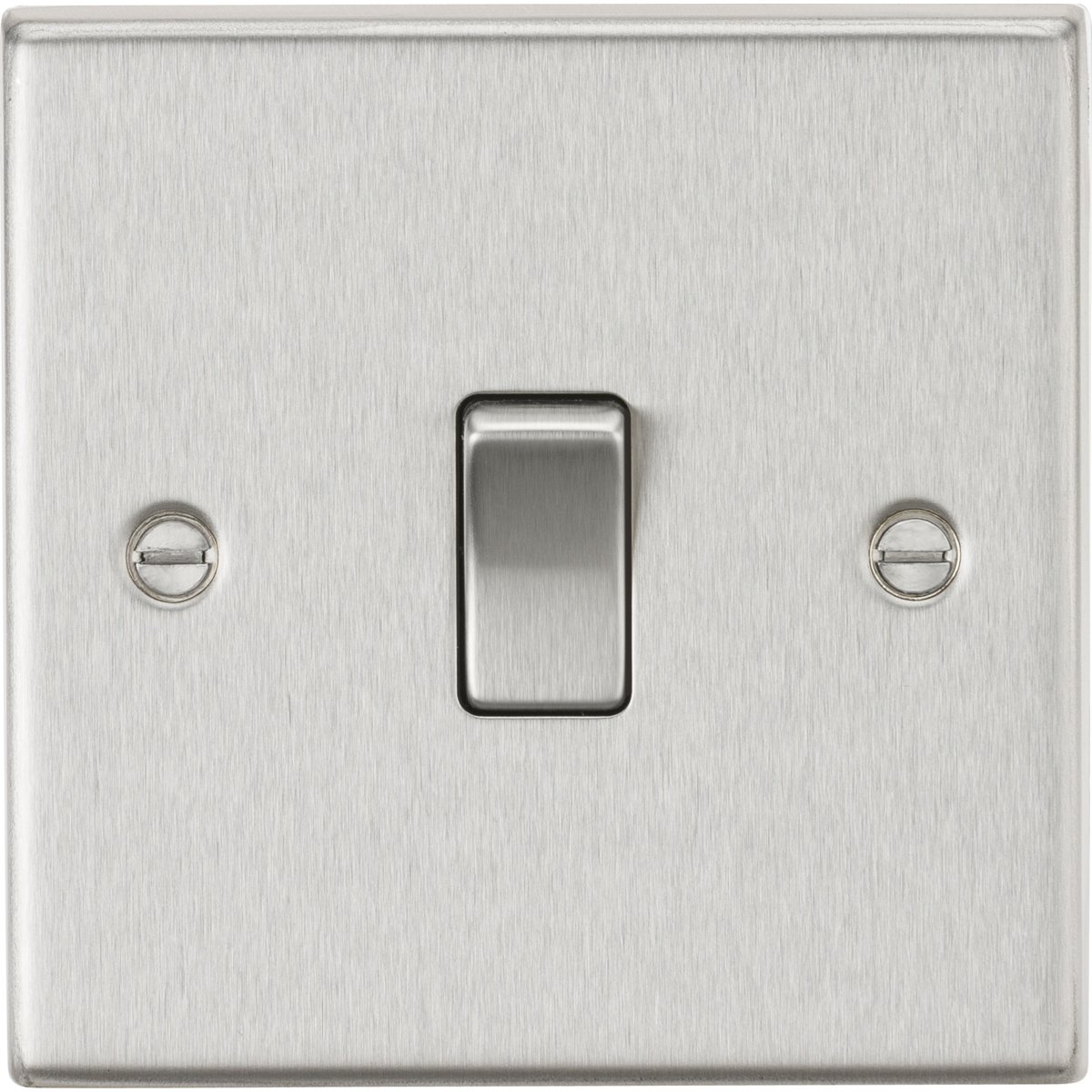 Knightsbridge CS2BC 10AX 1G 2-way Plate Switch Brushed Chrome