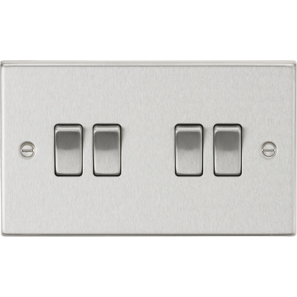Knightsbridge CS41BC 10AX 4G 2-way Plate Switch Brushed Chrome