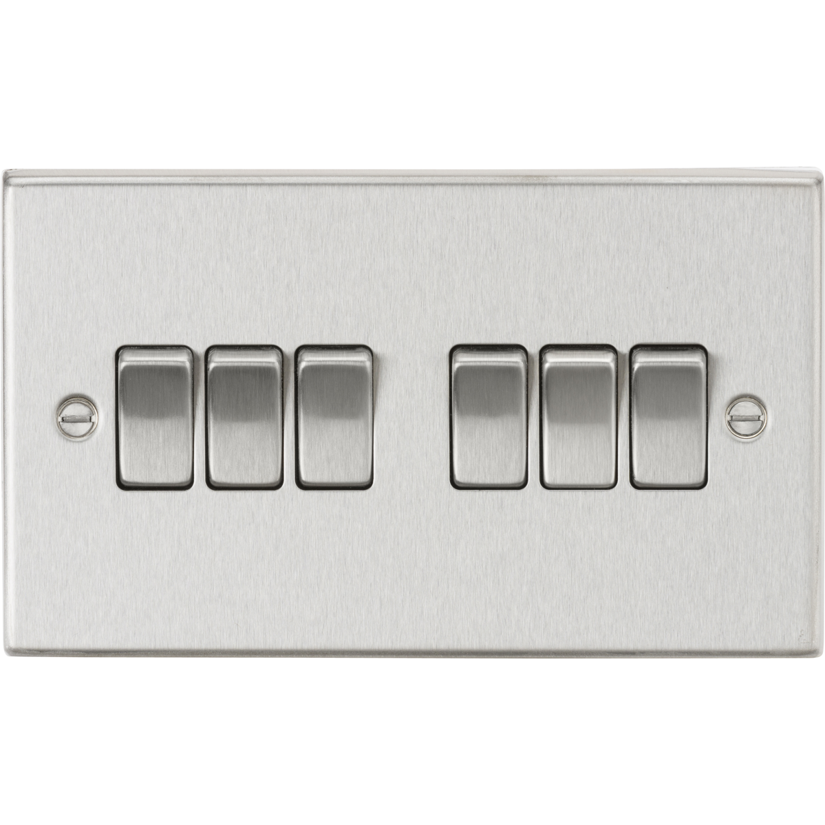 Knightsbridge CS42BC 10AX 6G 2-way Plate Switch Brushed Chrome