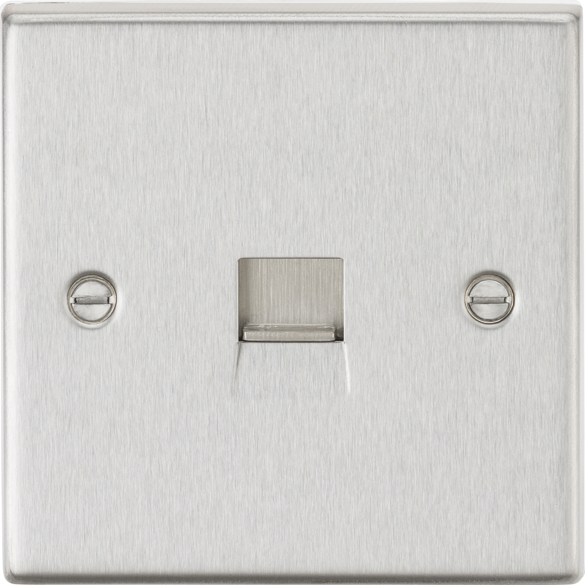Knightsbridge CS74BC Telephone Extension Outlet Brushed Chrome