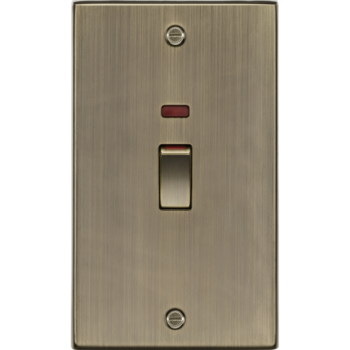 Knightsbridge CS82MNAB 45A DP switch with neon (2G size) Antique Brass