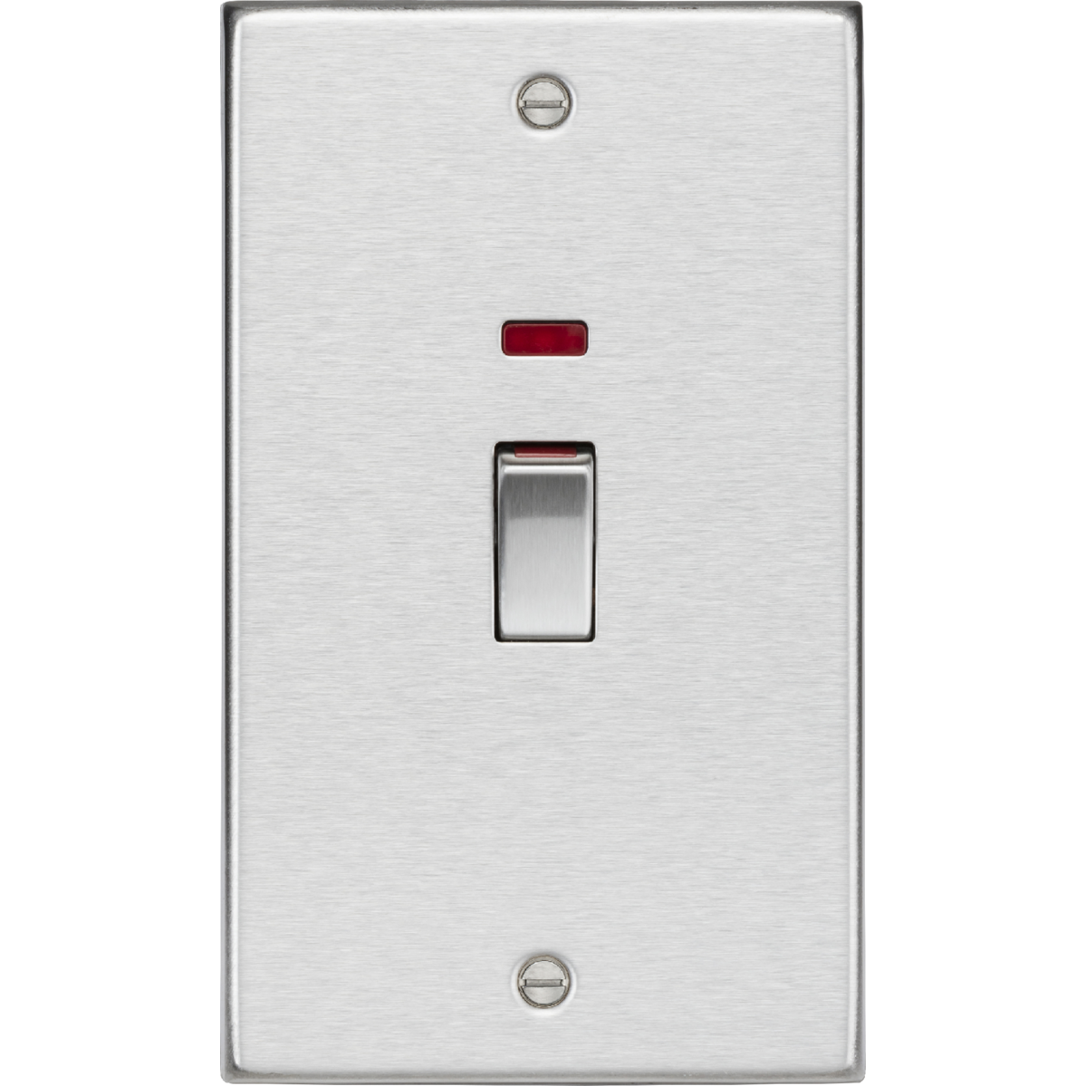 Knightsbridge CS82MNBC 45A DP switch with neon (2G size) Brushed Chrome