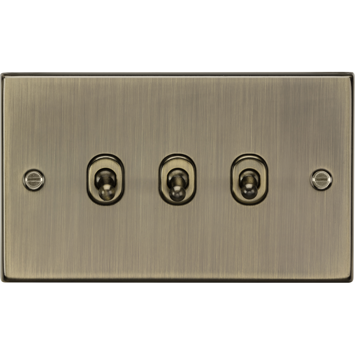 Knightsbridge CSTOG3AB 10AX 3G 2-way Toggle Switch Antique Brass