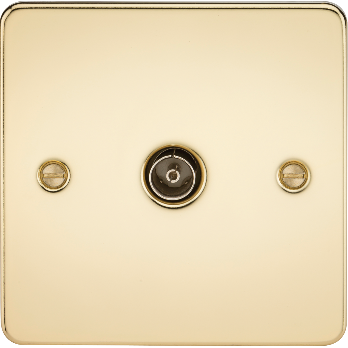 Knightsbridge FP0100PB TV Outlet (non-isolated) Polished Brass