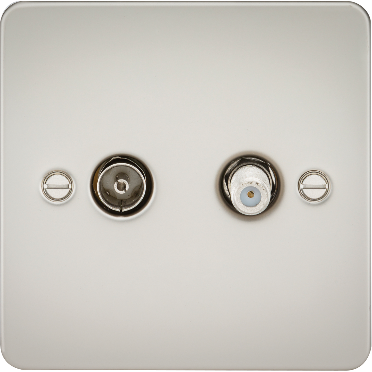 Knightsbridge FP0140PL TV and SAT TV Outlet (isolated) Pearl